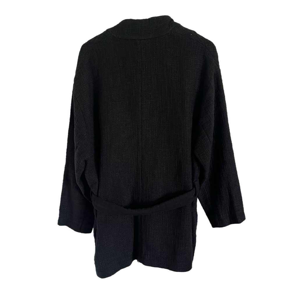 IRO Cauley Coat Fringe Moto Style Navy Tweed Jacket - Picture 5 of 12